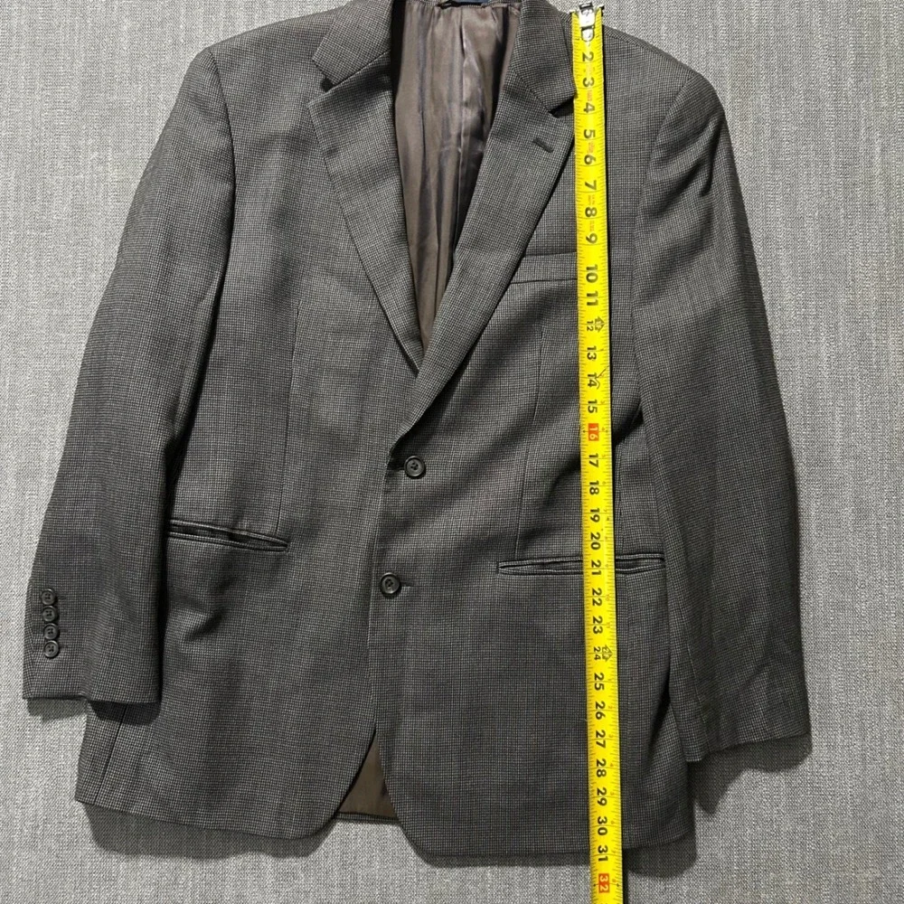 Ralph Lauren Blazer Mens 42R Brown Grey Micro Check Two Button Sport Coat